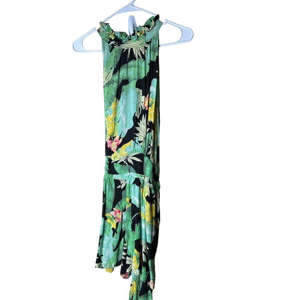 Nicole Miller New York Shorts Romper Tropical Print Sz L